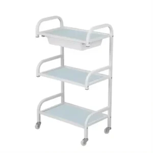 עגלת קוסמטיקה / טיפולים 3 מדפים לבן